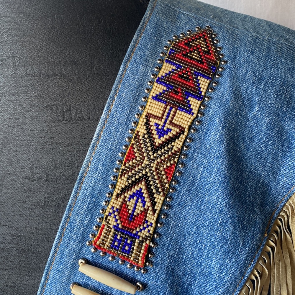 Vintage Western Fringe and Bead Jacket - Picture 5 of 13